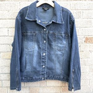 Ashley Stuart Denim Cropped Jacket